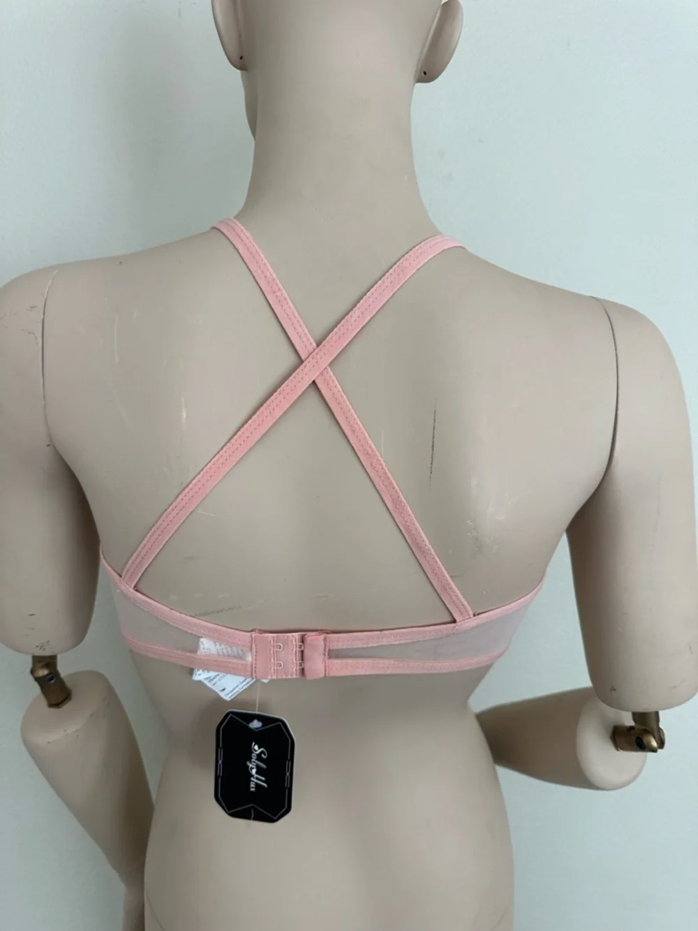 NWT Soly Hux Sheer Mesh Bralette - Pastel Pink - Size S